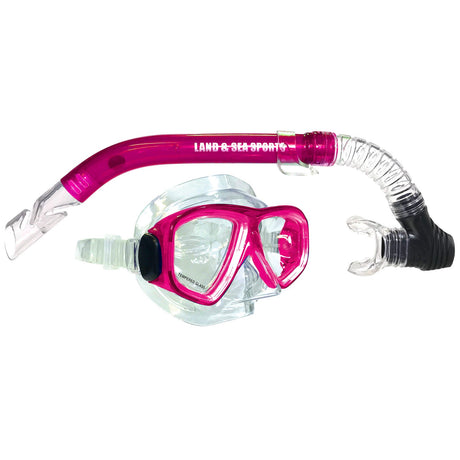 Land & Sea Sports Tahiti Silitex Mask & Snorkel Set - Pink