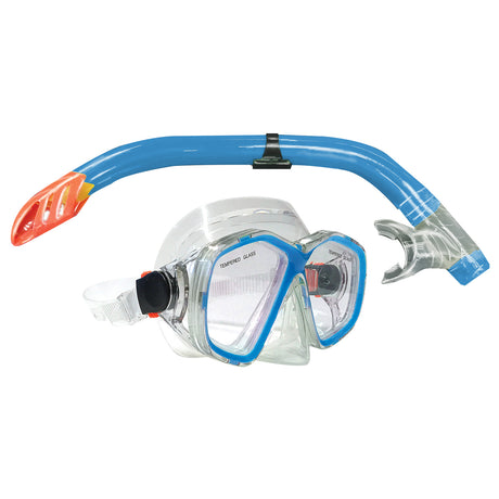 Land & Sea Sports Daintree Silicone Mask & Snorkel Set - Blue