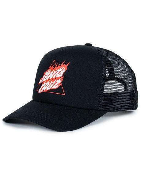 Flamed Not A Dot Santa Cruz Boys Snapback Trucker Hat | SANTA CRUZ | Beachin Surf