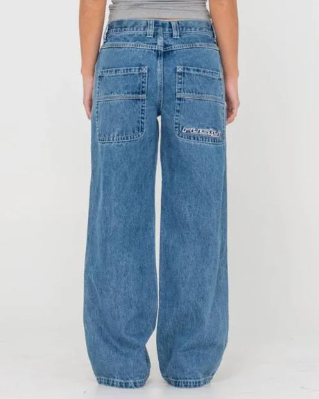 Flip Mommy Low Rise Wide Leg Denim Jean - Beachin Surf