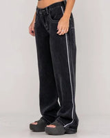 Flip Mommy Low Rise Wide Leg Denim Jean - Beachin Surf