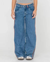 Flip Mommy Low Rise Wide Leg Denim Jean - Beachin Surf