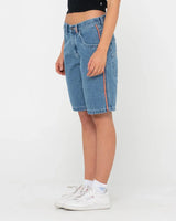 Flip Mommy Low Rise Wide Leg Denim Jort - Beachin Surf