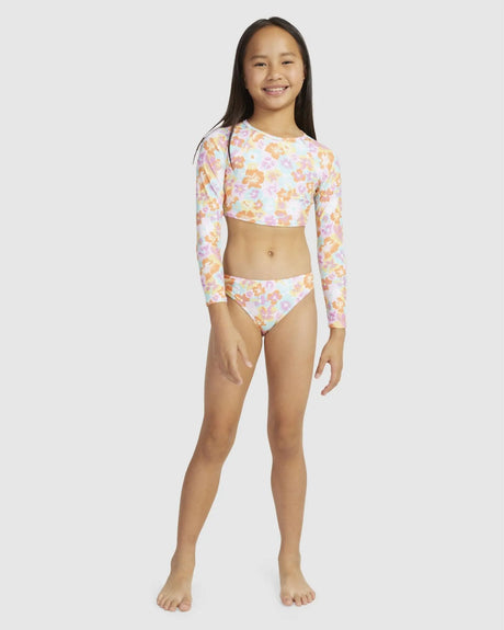 Floraya Ls Crop Top Set - Beachin Surf