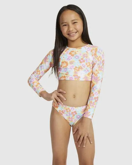 Floraya Ls Crop Top Set - Beachin Surf