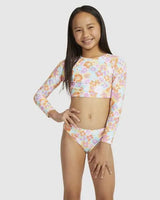 Floraya Ls Crop Top Set - Beachin Surf
