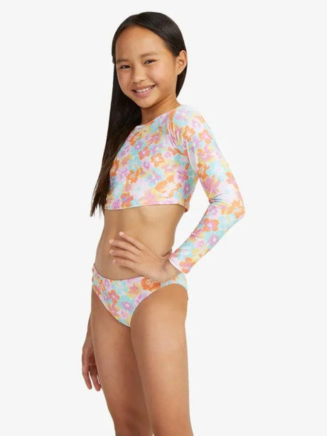 Floraya Ls Crop Top Set - Beachin Surf