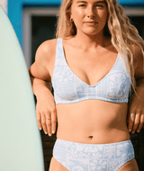 Flowers Wave Underwire D Cup - Beachin Surf