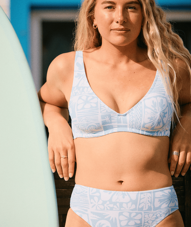 Flowers Wave Underwire D Cup - Beachin Surf