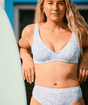 Flowers Wave Underwire D Cup - Beachin Surf