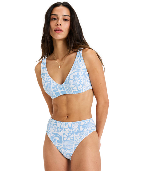 Flowers Wave Underwire D Cup - Beachin Surf