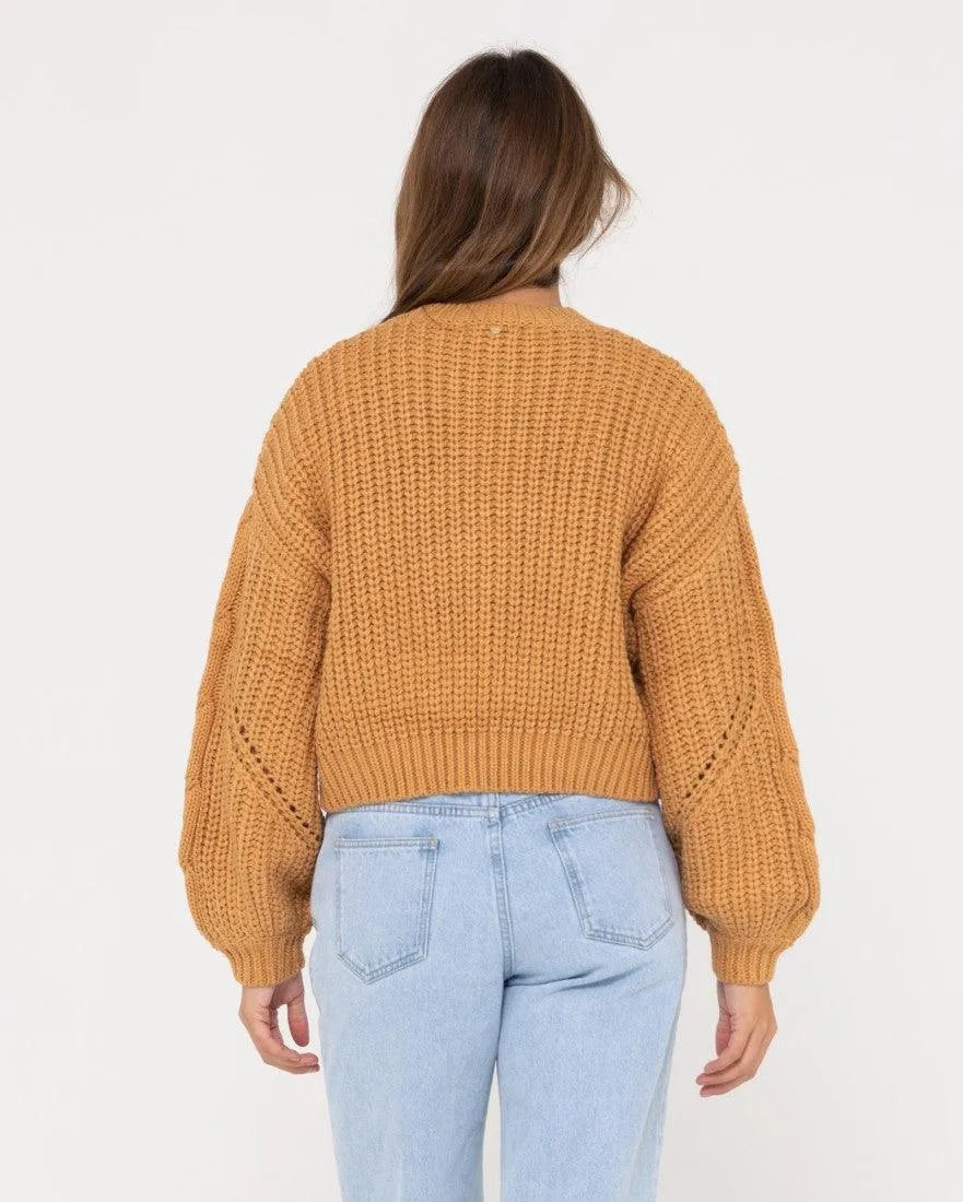 Folktale Crop Chunky Knit - Beachin Surf