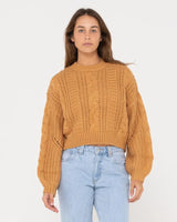 Folktale Crop Chunky Knit - Beachin Surf