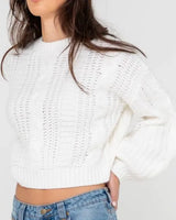 Folktale Crop Chunky Knit - Beachin Surf