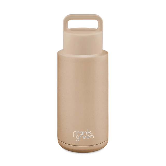 Frank Green Ceramic Reusable Bottle (Grip Finish) With Grip Lid - 34Oz / 1,000Ml - Beachin Surf