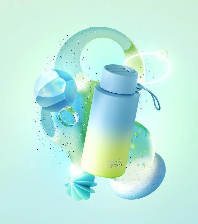 Frank Green Gradient Ceramic Reusable Bottle 34Oz / 1,000Ml - Beachin Surf
