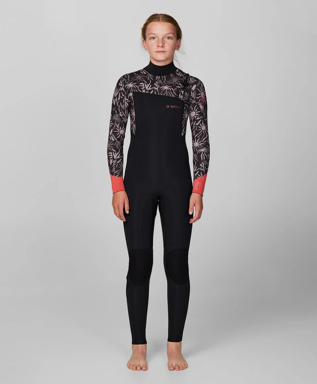 Girl's Bahia 4/3mm Steamer Chest Zip Wetsuit - Beachin Surf