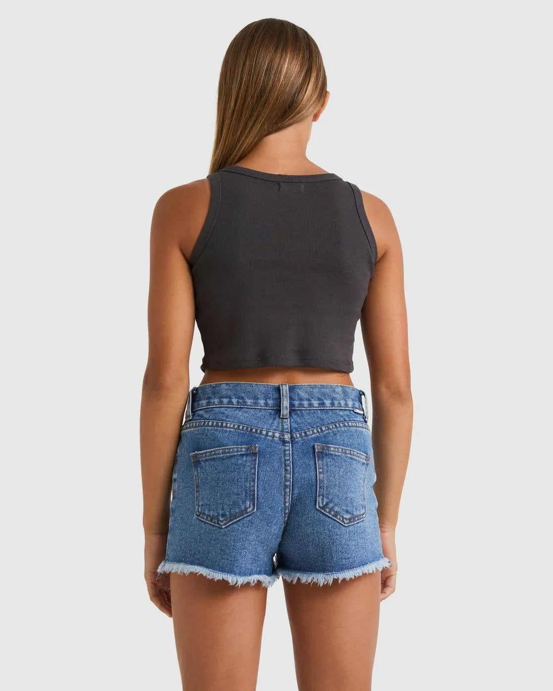 Girls 6-14 Free The Mind Crop Tank - Beachin Surf