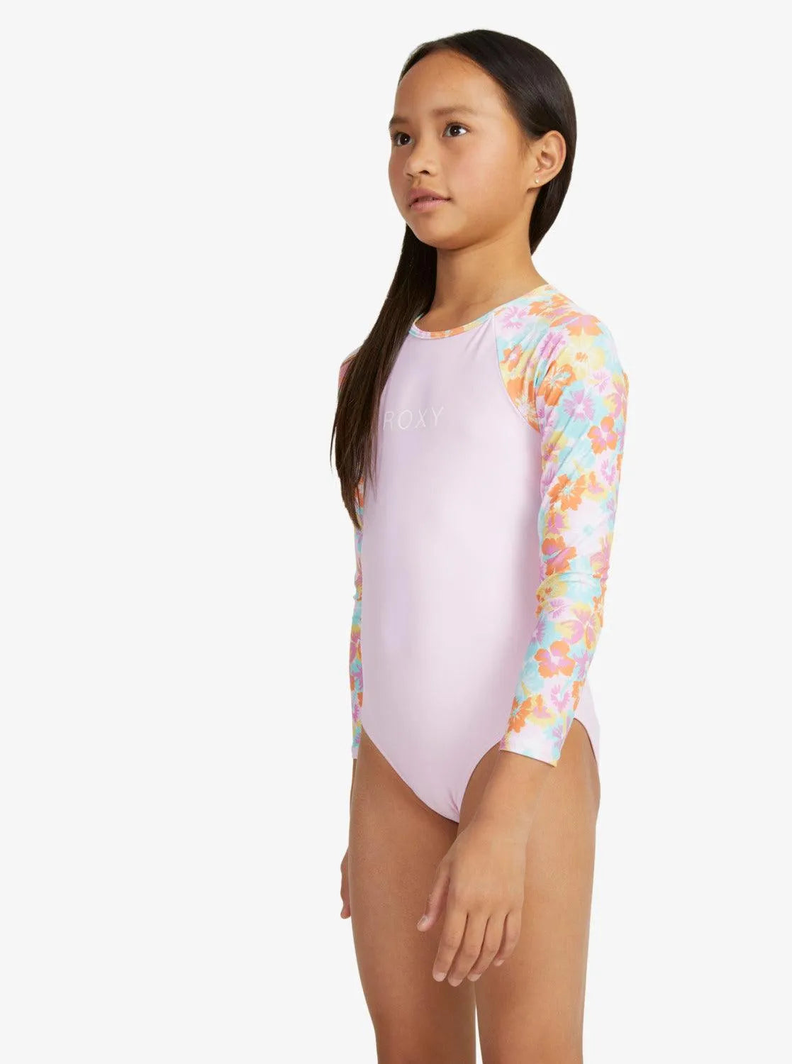 Girls 6-16 Floraya Long Sleeve One-Piece Rash Vest - Beachin Surf