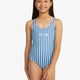 Girls 6-16 Serenity Stripe Cross Back One-Piece Swimsuit | Beachin Surf | Beachin Surf