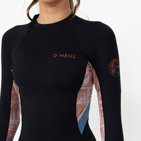O'Neill Girls Bahia 2mm Long Sleeve Mid Spring Suit Tangerine Tile