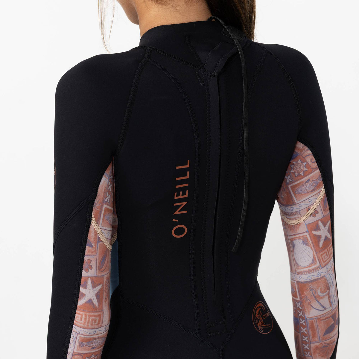 O'Neill Girls Bahia 2mm Long Sleeve Mid Spring Suit Tangerine Tile