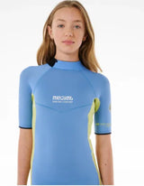 Girls Dawn Patrol 2mm Back Zip Short Sleeve Springsuit - Beachin Surf