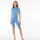 Girls Dawn Patrol 2mm Back Zip Short Sleeve Springsuit - Beachin Surf