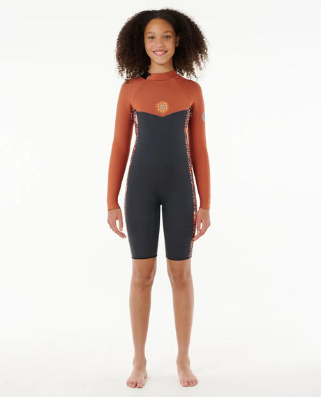 Girls Dawn Patrol Back Zip Long Sleeve Springsuit - Beachin Surf