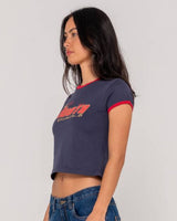 Girls Surf Mini Ringer Tee - Beachin Surf