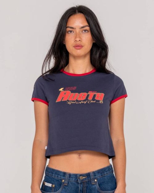 Girls Surf Mini Ringer Tee - Beachin Surf