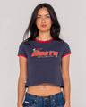 Girls Surf Mini Ringer Tee - Beachin Surf