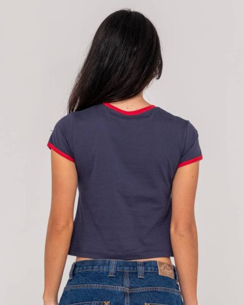 Girls Surf Mini Ringer Tee - Beachin Surf