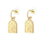 GOLD PALM ARCH HOOP EARRINGS - Beachin Surf