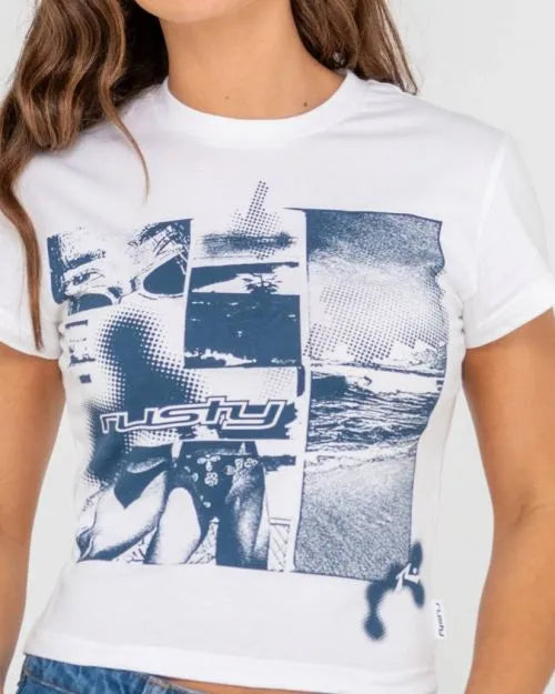 Greetings 2.0 Skimmer Baby Tee - Beachin Surf