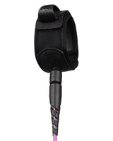 Creatures of Leisure Reliance 2.0 Lite Duty 5ft leash Slim Cuff - Bubblegum Twist Black railsaver