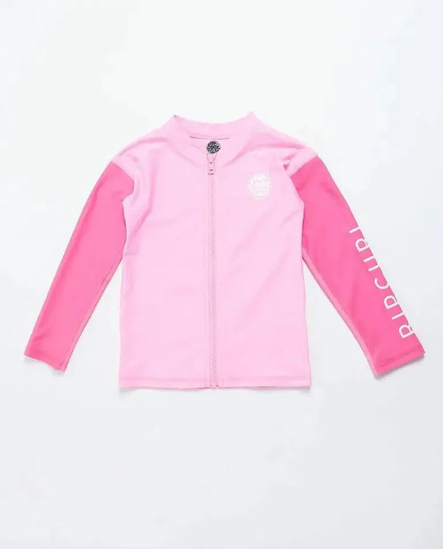 Groms Ls Zip Thru Uvt - Beachin Surf