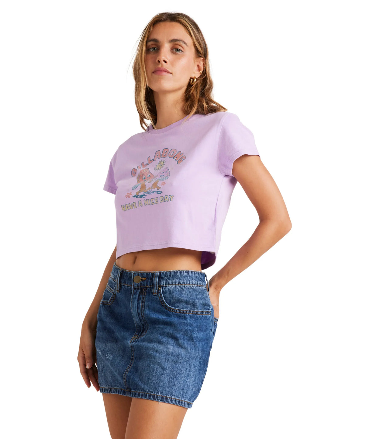 Happy Mind Crop Tee - Beachin Surf