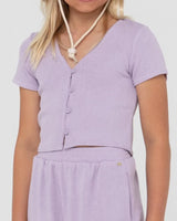 Harlo Button Down Top Girls - Beachin Surf