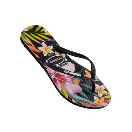 Havaianas Girl's Kids' Slim Floral Palm Thongs - Beachin Surf
