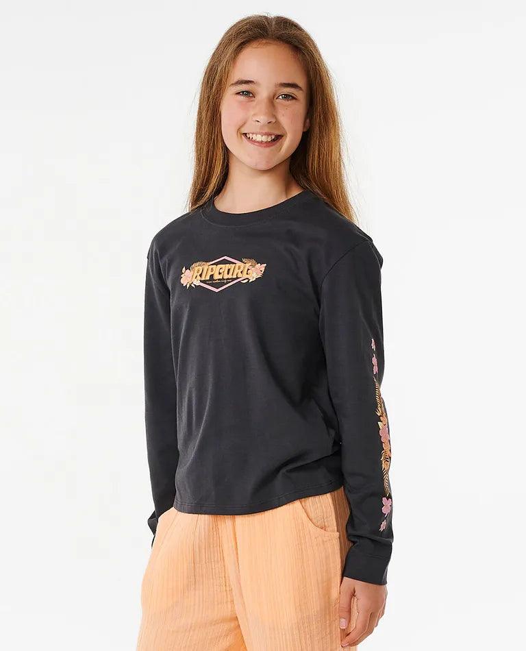 Hidden Tropic Long Sleeve Tee - Girls (8-14 years) - Beachin Surf