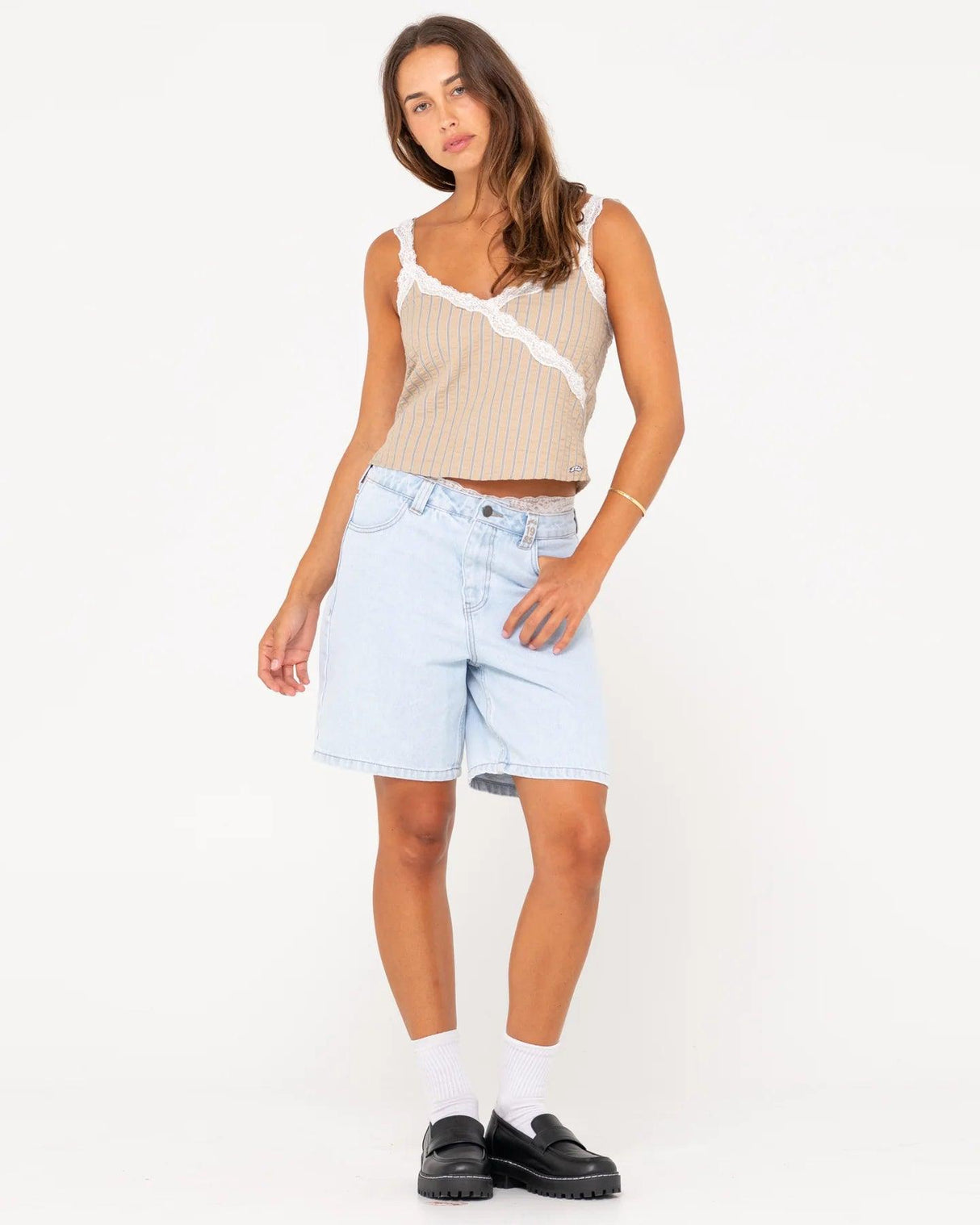 High Volume 18 Inch Denim Jort - Beachin Surf