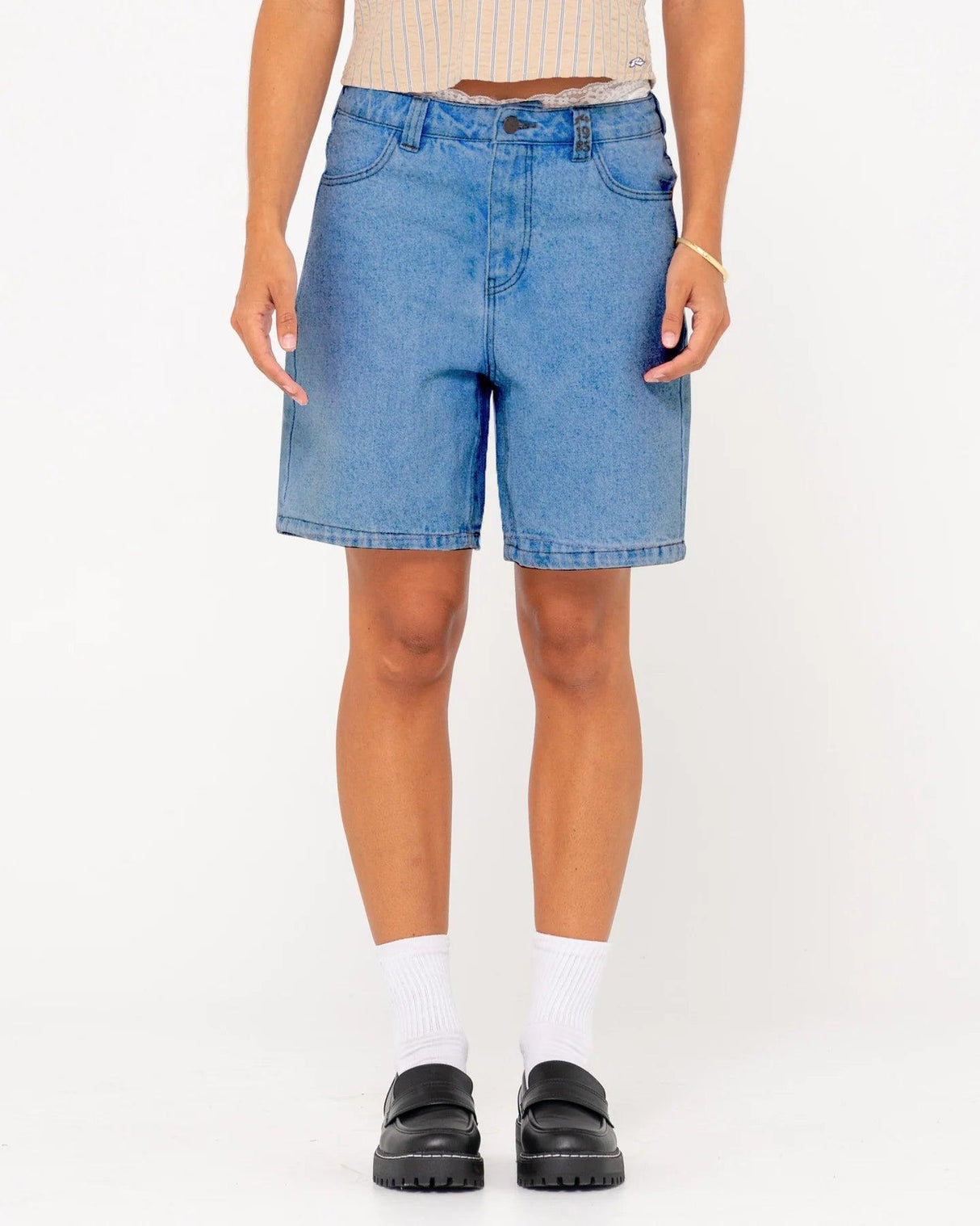 High Volume 18 Inch Denim Jort - Beachin Surf