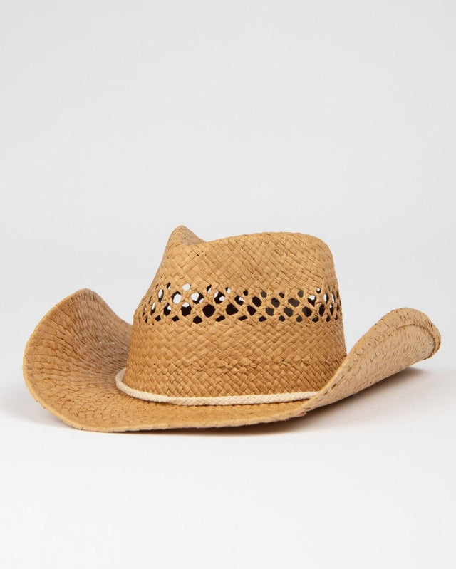 Howdy Cowboy Natural Straw Hat - Beachin Surf