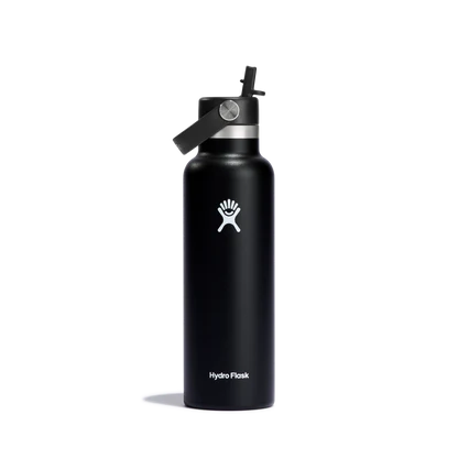 Hydro Flask 21Oz Flex Straw Cap Bottle - Black - Beachin Surf