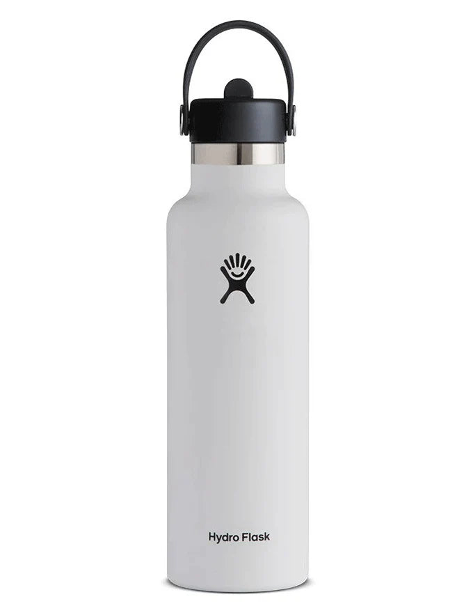 Hydro Flask 21oz Flex Straw Cap Bottle - White - Beachin Surf