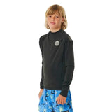 Icons Uv Brushed Long Sleeve Rash Vest - Boys (8-16 Years) - Beachin Surf