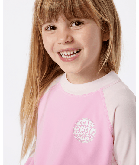 Icons Uv Brushed Long Sleeve Rash Vest - Girls (1-8 Years) - Beachin Surf
