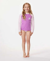 Icons Uv Brushed Long Sleeve Rash Vest - Girls (1-8 Years) - Beachin Surf