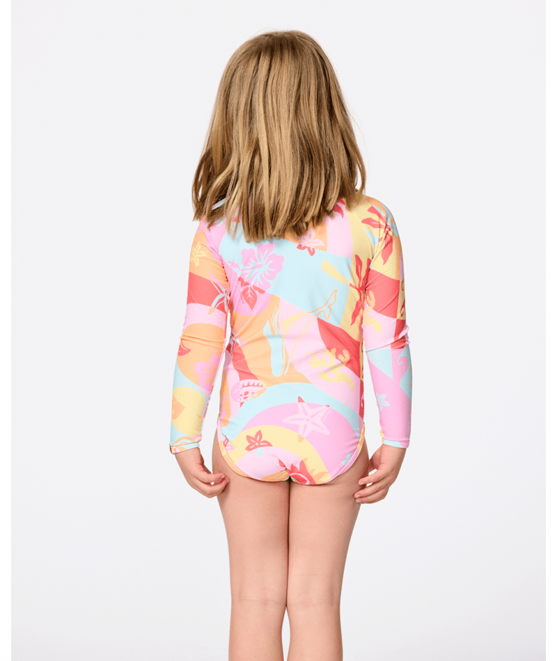 Island Days Long Sleeve Surf Suit Swimsuit - Girls (1-8 years) - Beachin Surf